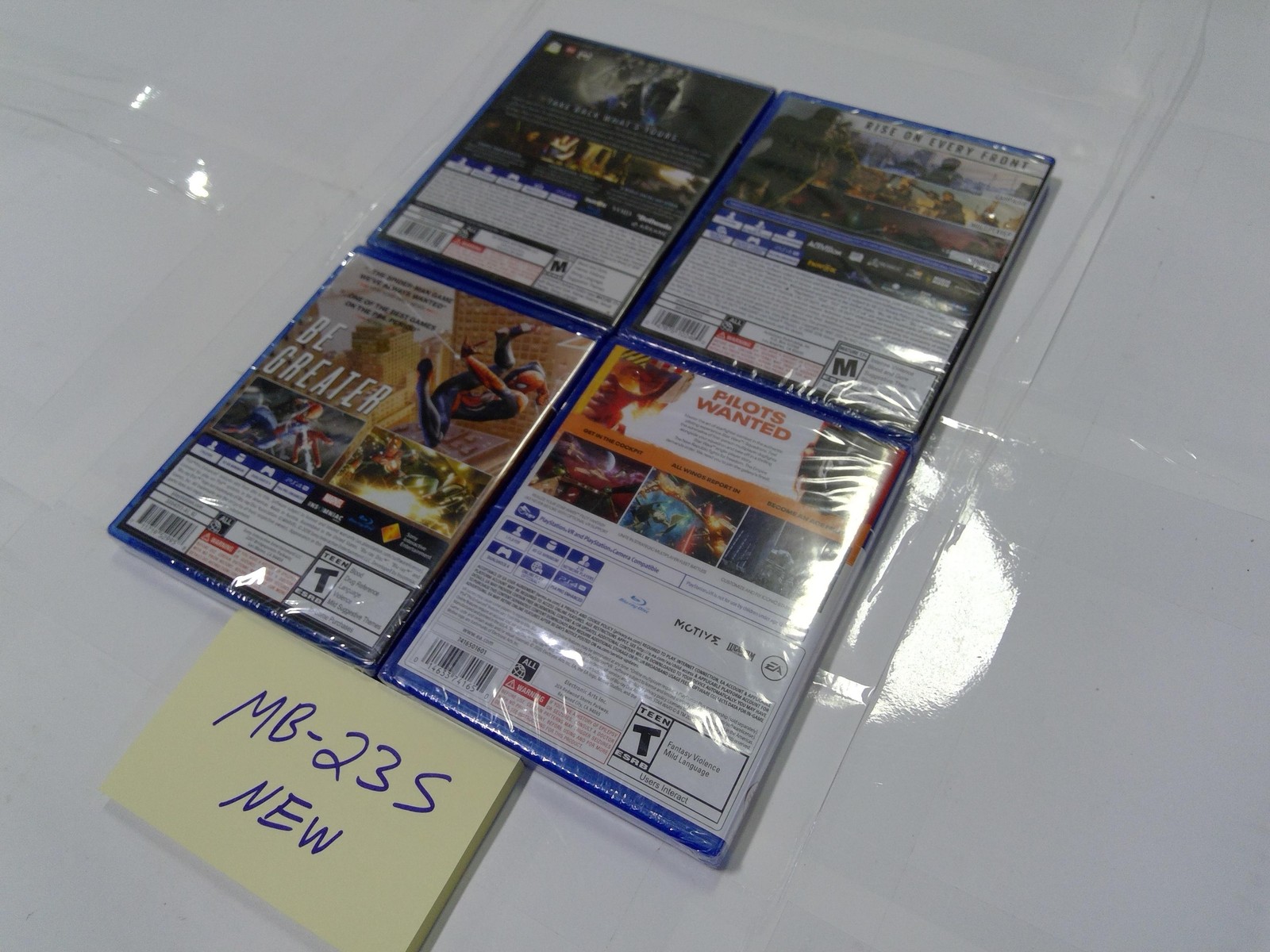Dishonored 2 COD Vanguard Spider-Man Squadrons Sony PS4 Game Lot New Sealed