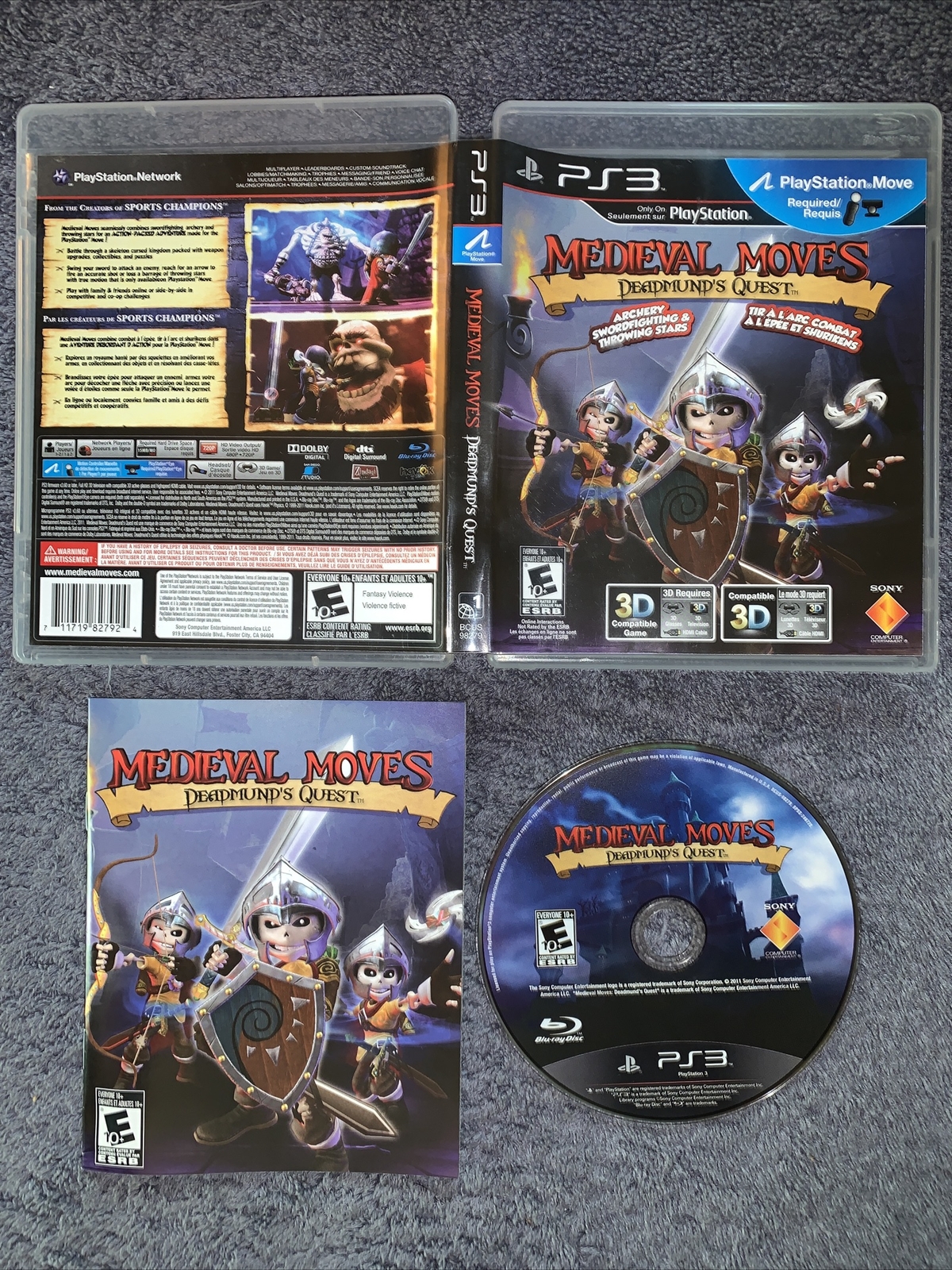 Medieval Moves Deadmunds Quest PS3 PlayStation 3 – Complete CIB