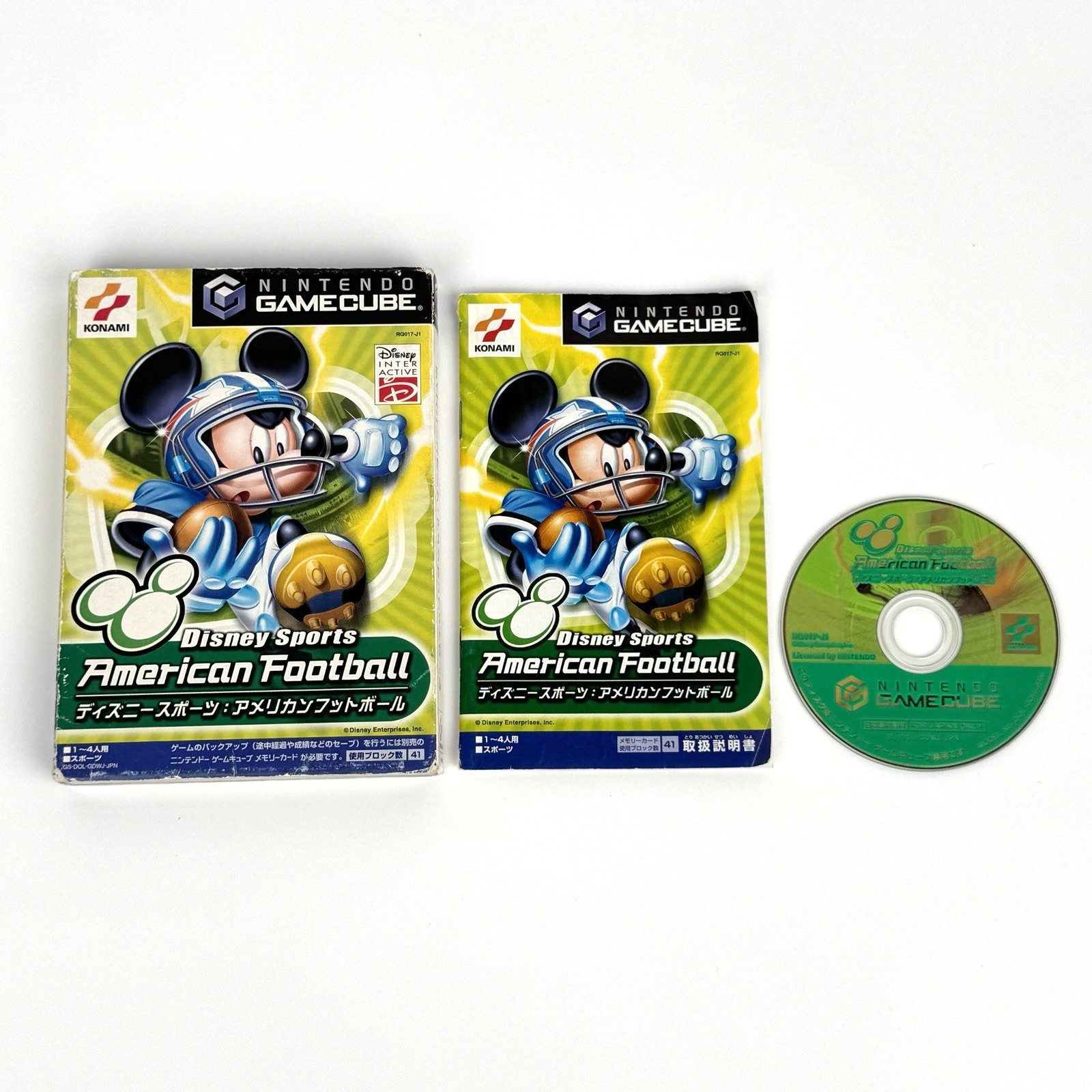 Nintendo Gamecube Konami Disney Sports American Football Japan Version
