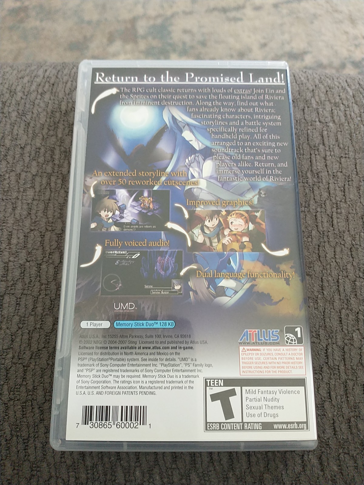 Riviera the Promised Land – Sony PSP Complete With Box+ Manual Mint