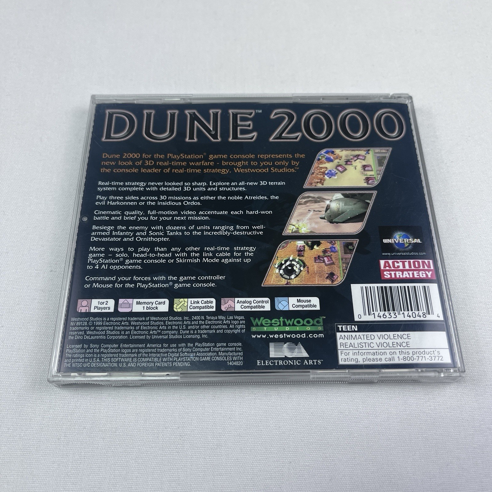 Dune 2000 (Sony PlayStation 1, 1999) Tested & Clean Ps1 Game CIB Complete Manual