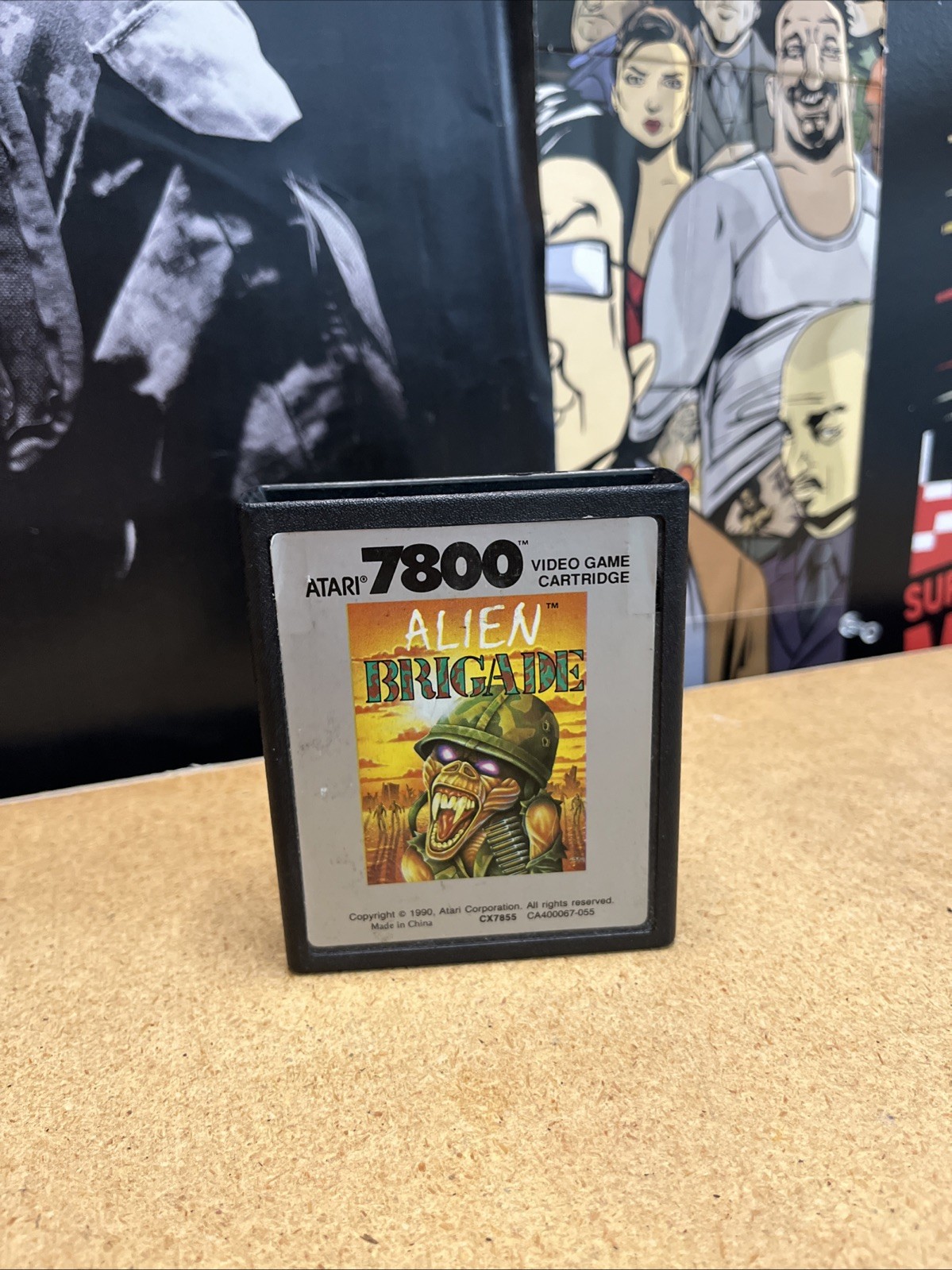 Atari Alien Brigade for Atari 7800 Video Game Cartridge (1990) Tested Working