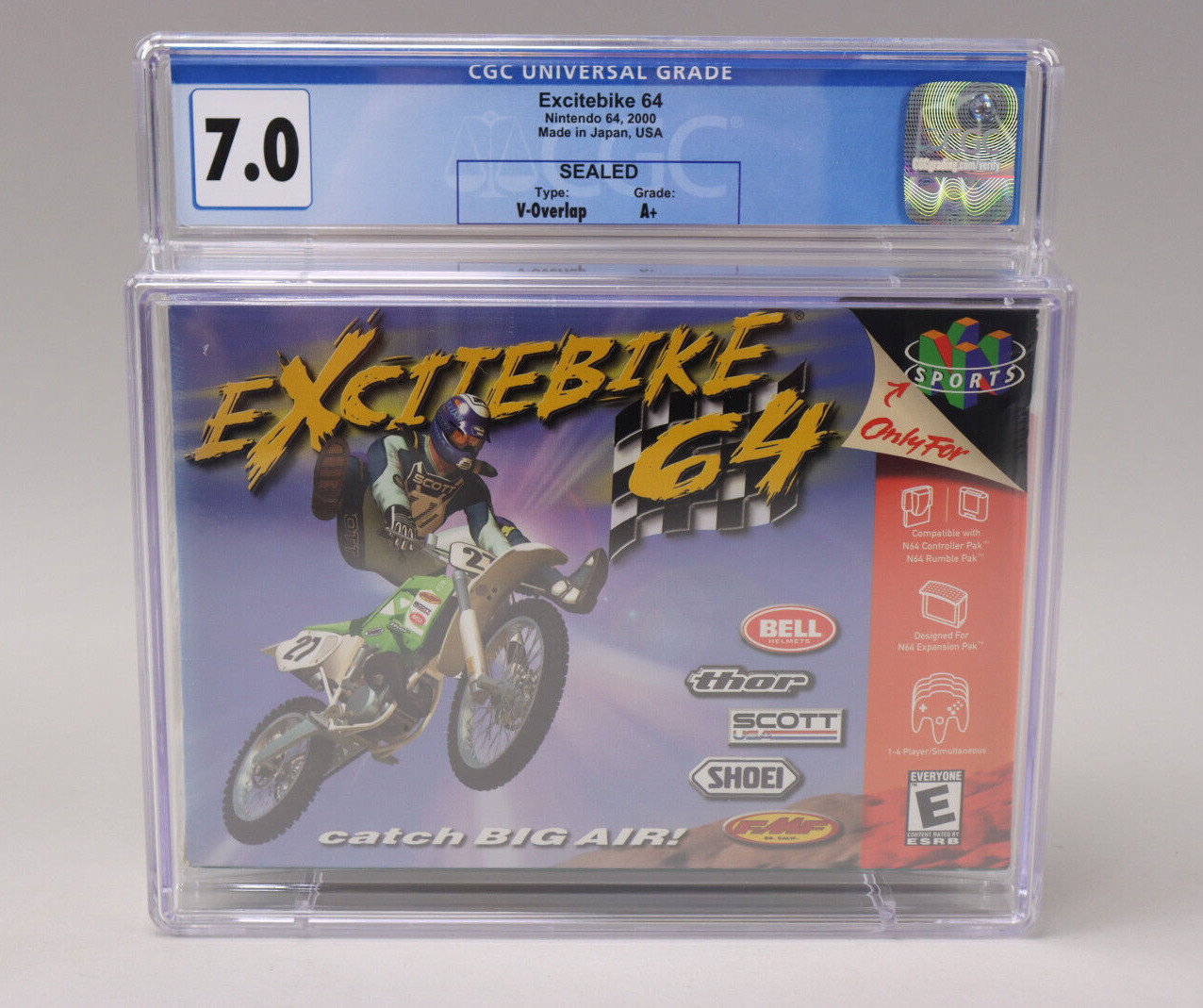 Excitebike 64 Nintendo N64 2000 New Factory Sealed CGC Graded 7.0 A+