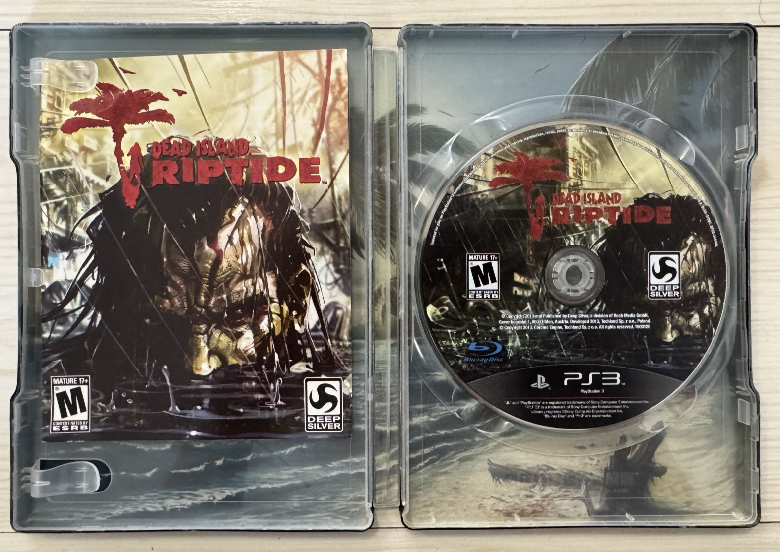 Dead Island Riptide Steelbook Edition, PS3, W/ Manual, Tested and Working,
