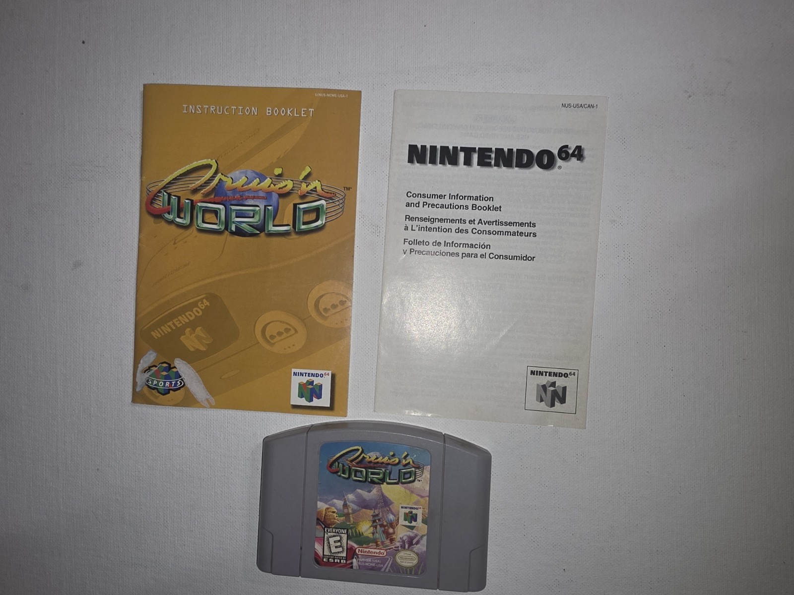 Cruis’n World (Nintendo 64, 1998) – Cartridge + Manual + Inserts – Authentic N64
