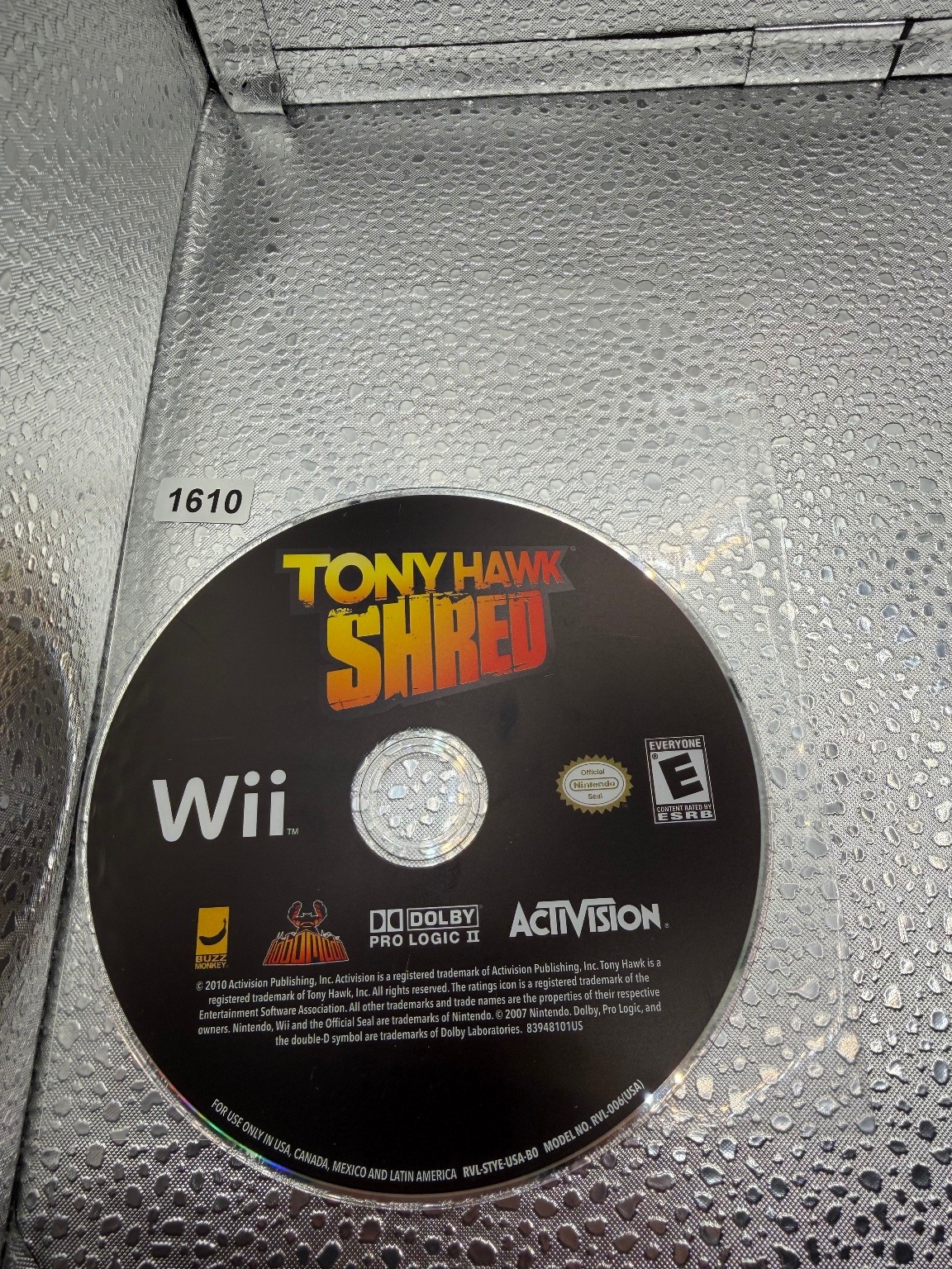 Tony Hawk Shred Wii Video Game Skateboarding Extreme Sports Activision NTSC