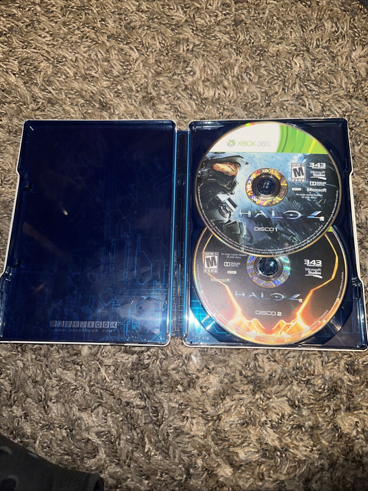 Limited Edition Halo 4 Microsoft Xbox 360 Steel Case with inserts