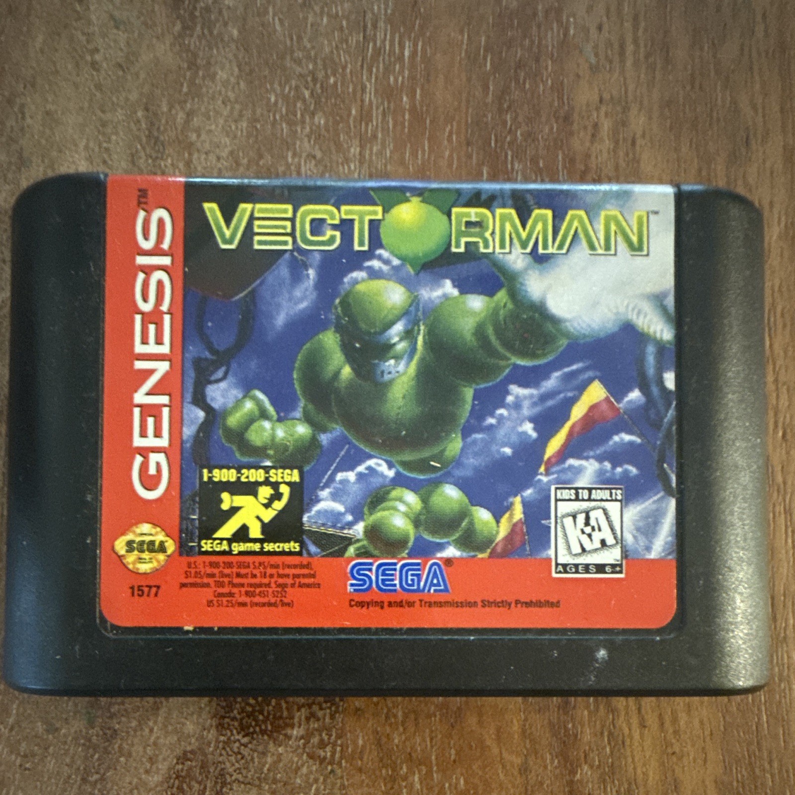 SEGA Vectorman Sega Genesis Game Cartridge Only KA Kids to Adults