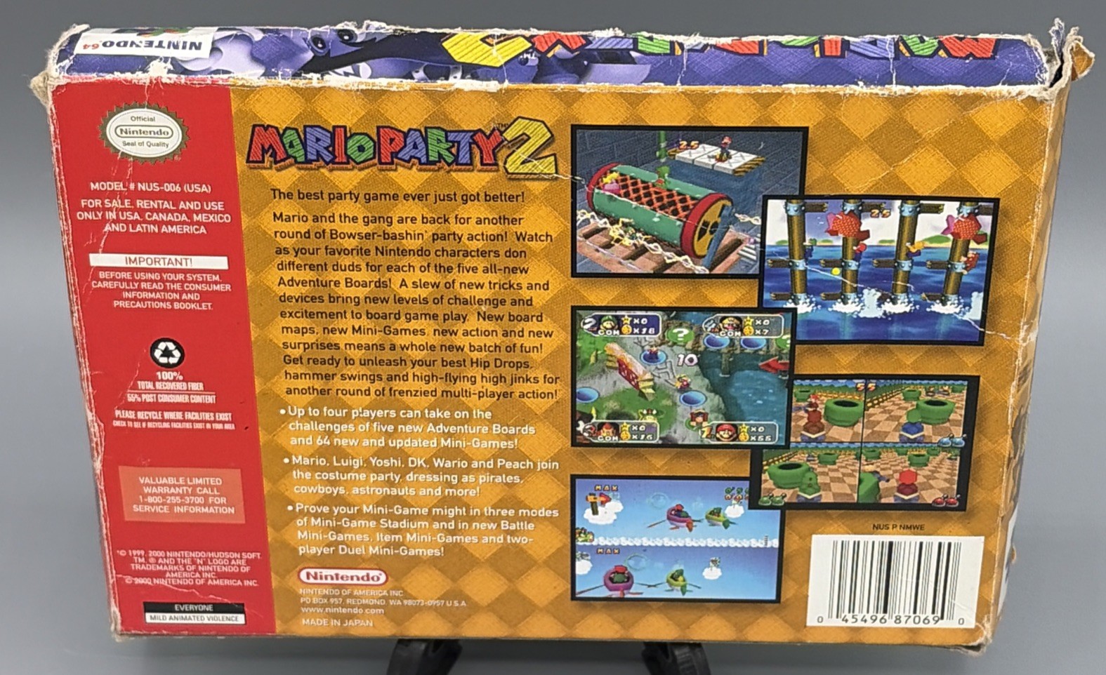 Mario Party 2 Nintendo 64 N64 Complete In Box W/ Manual Tested✅ CIB Free Ship