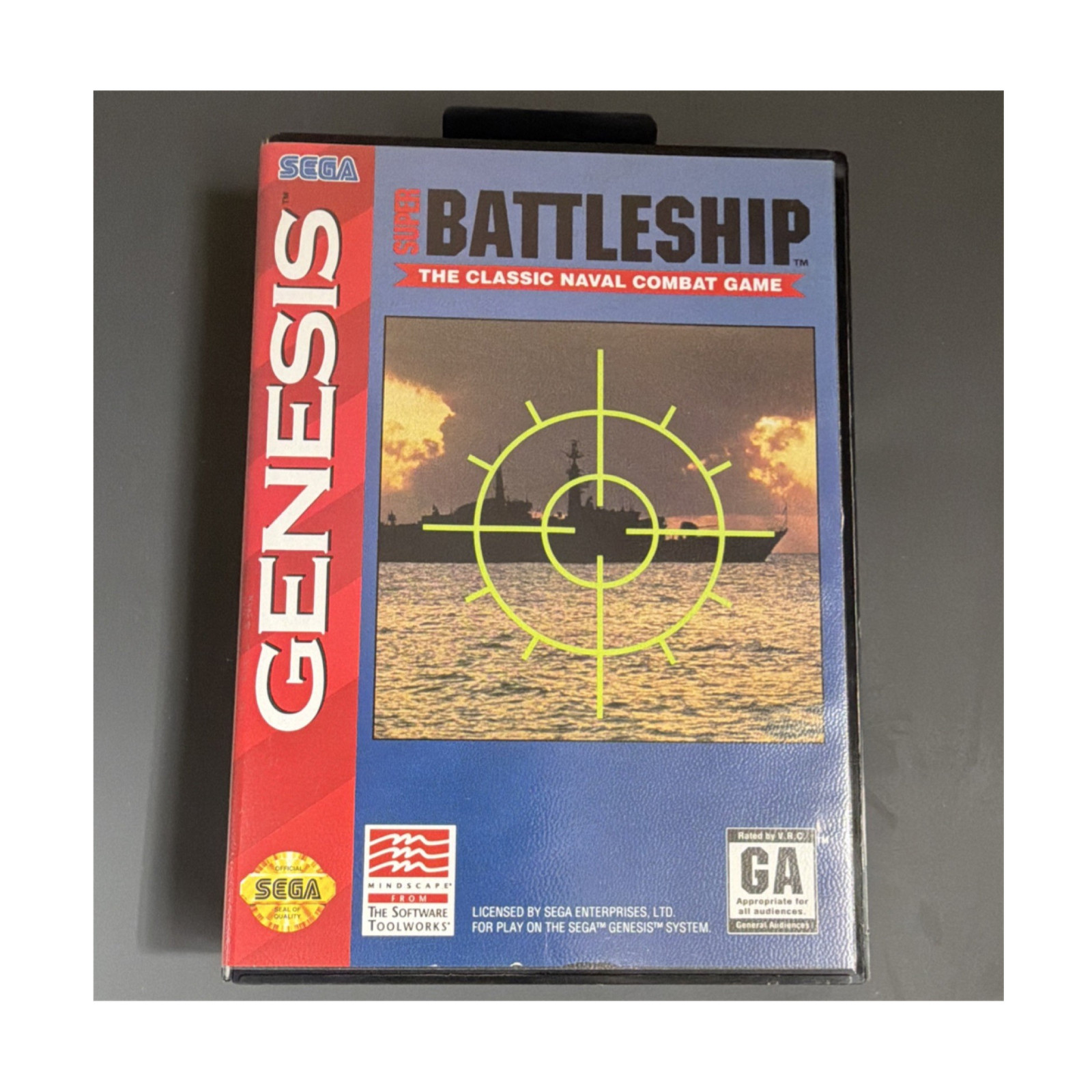 Super Battleship (Sega Genesis, 1993) Manual Included, 1 Player, Mindscape