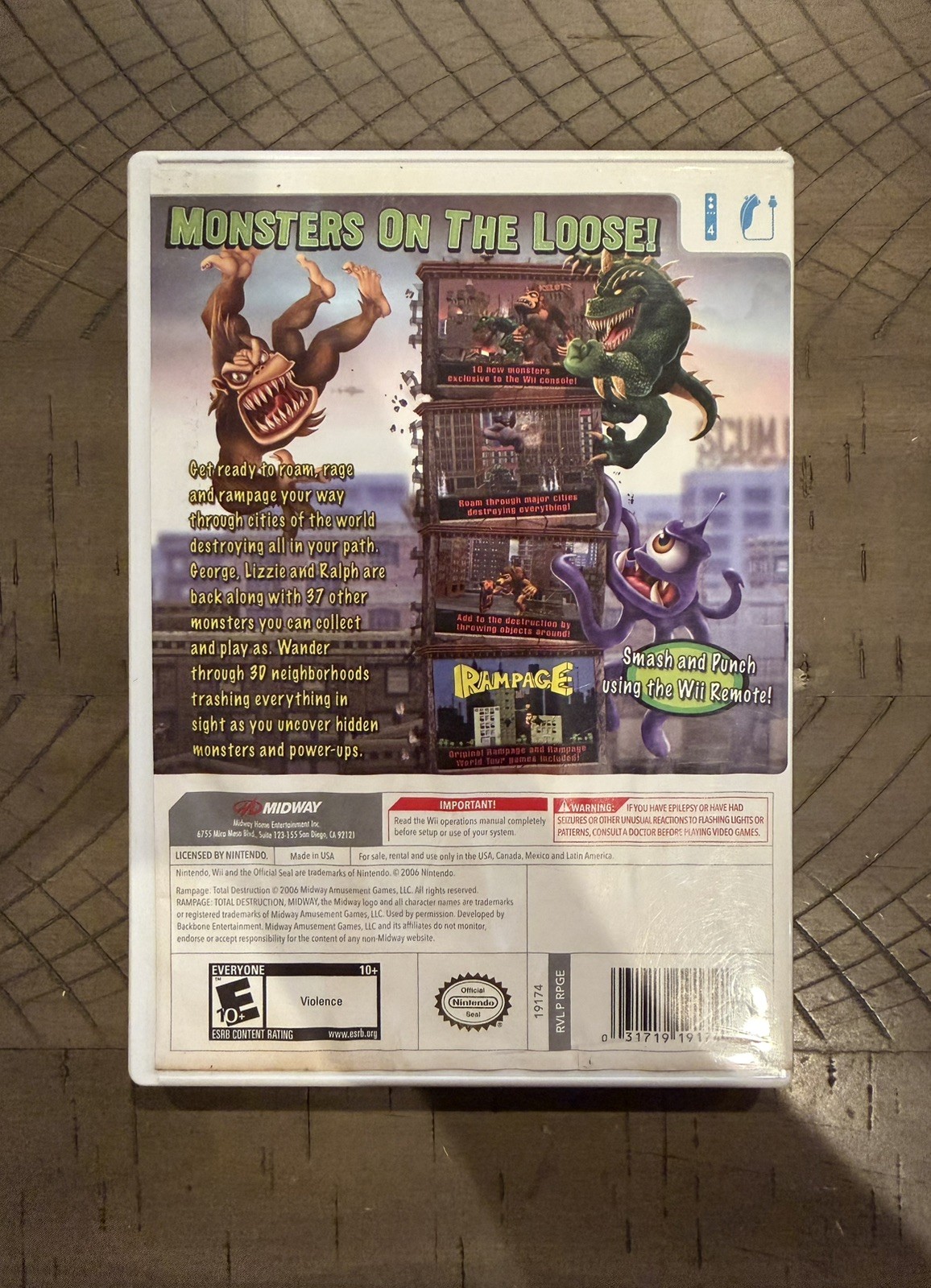 Rampage: Total Destruction; CIB (Nintendo Wii, 2006)