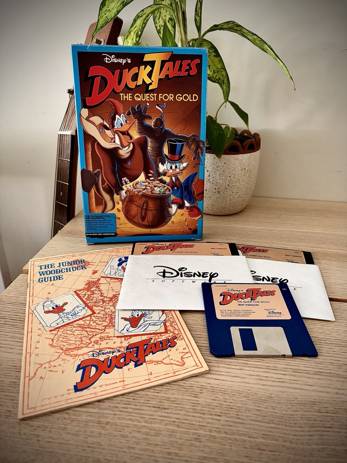 *RARE* DuckTales: The Quest for Gold Big Box PC Game (Disney, 1990)