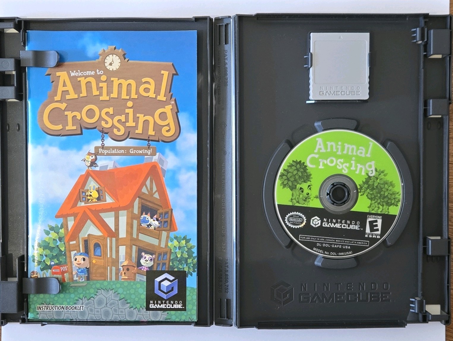 Animal Crossing (Nintendo GameCube, 2002) Complete CIB Memory Card, Tested
