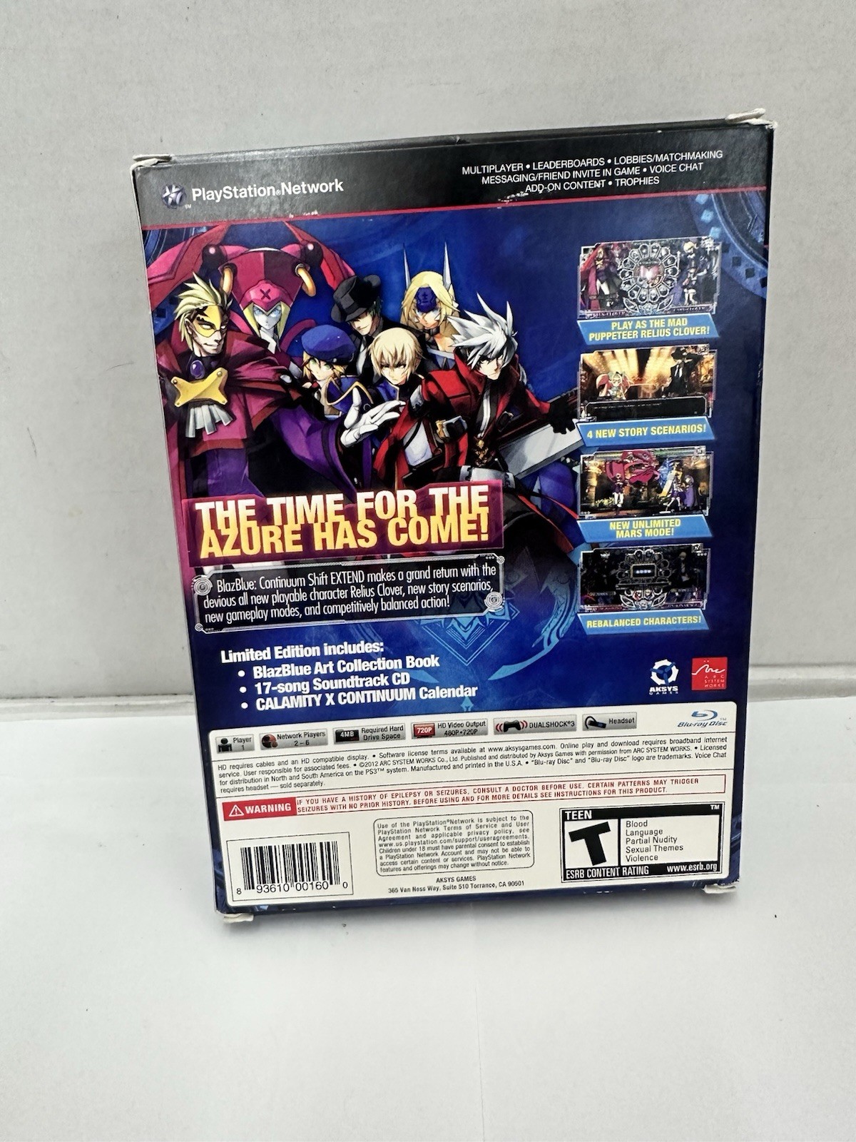 BlazBlue: Continuum Shift Extend – (Sony PlayStation 3, 2012)