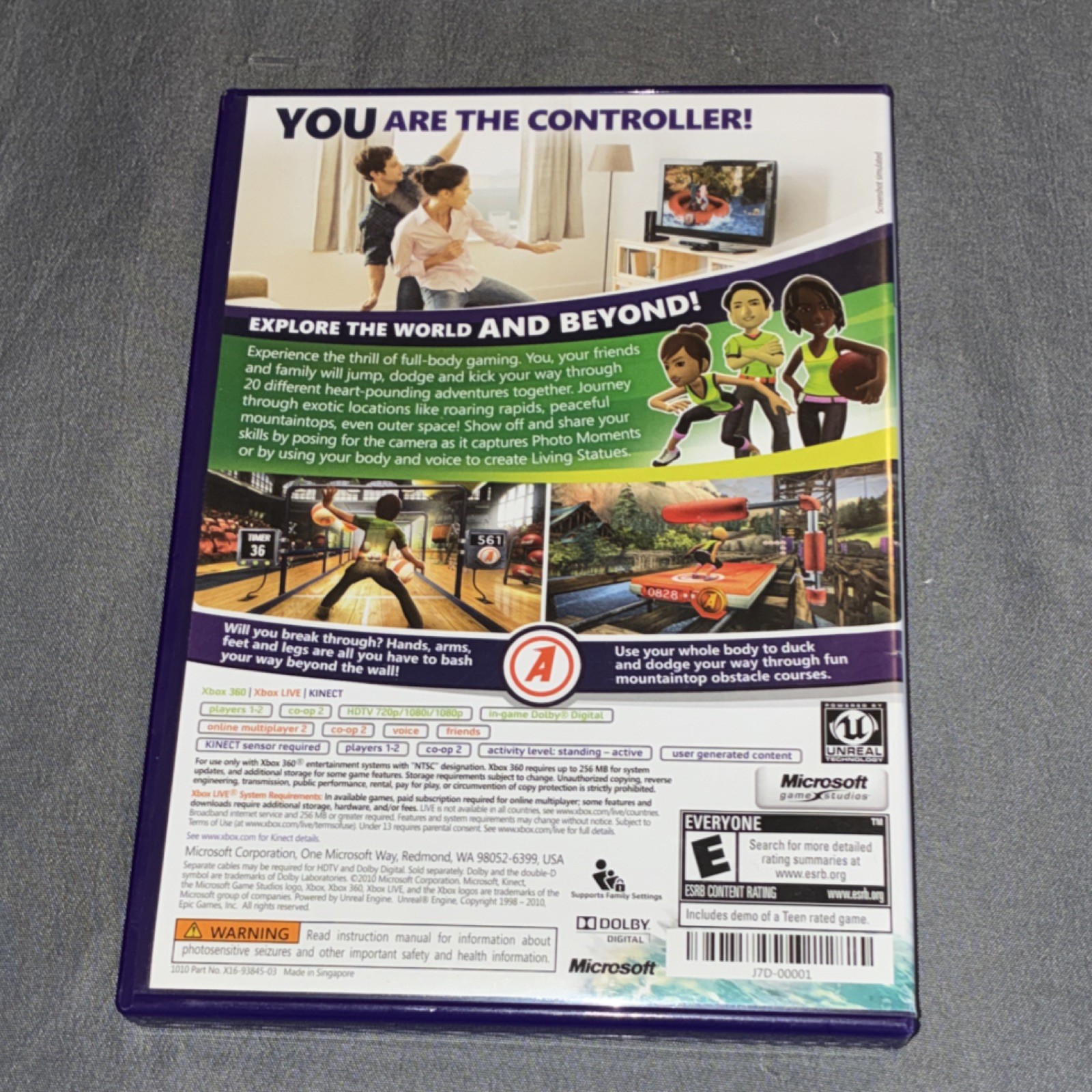 Microsoft Game Studios Kinect Adventures! Xbox 360 Action Family Manual NTSC E