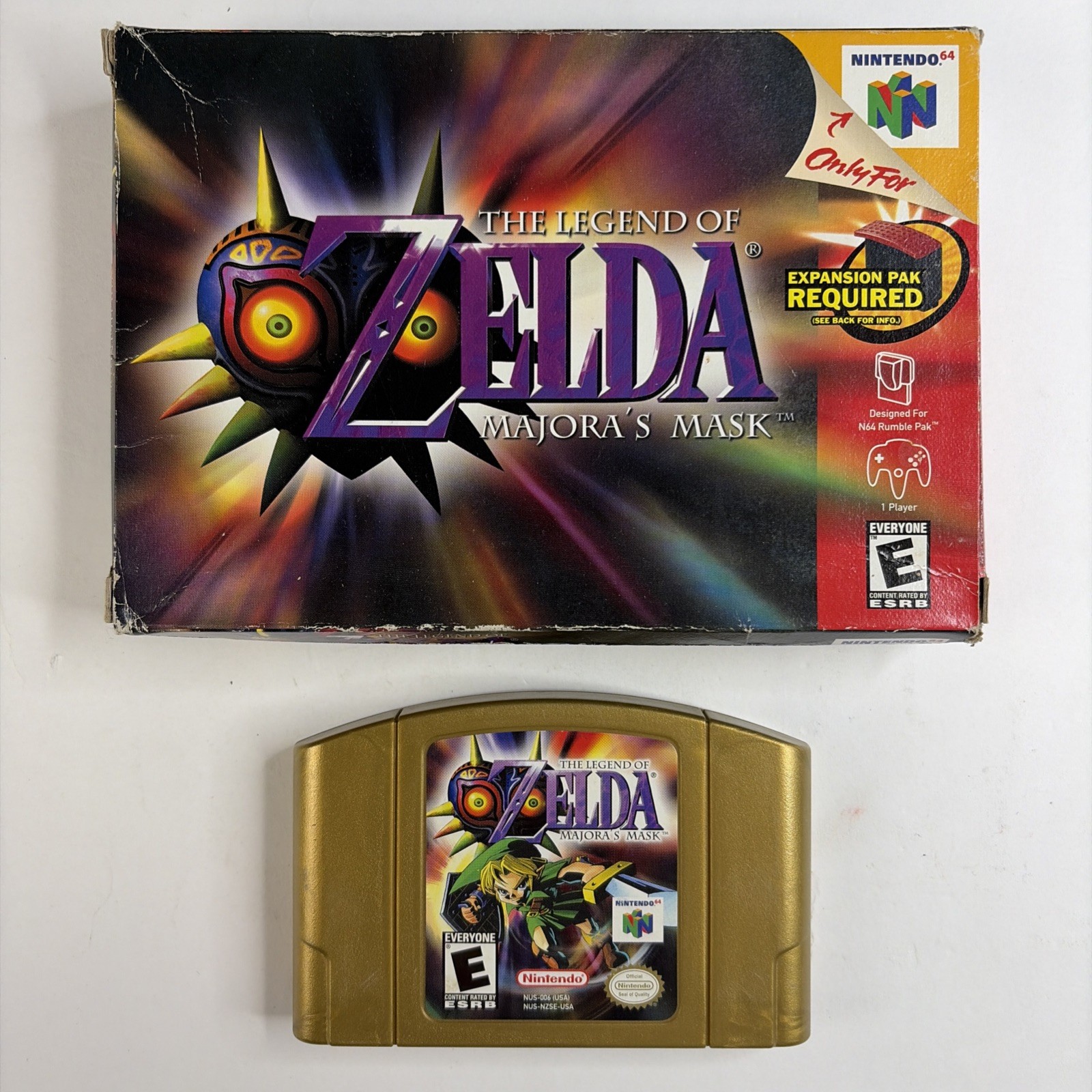 Legend of Zelda: Majora’s Mask Nintendo 64 N64 Gold Cart Edition In Box RARE
