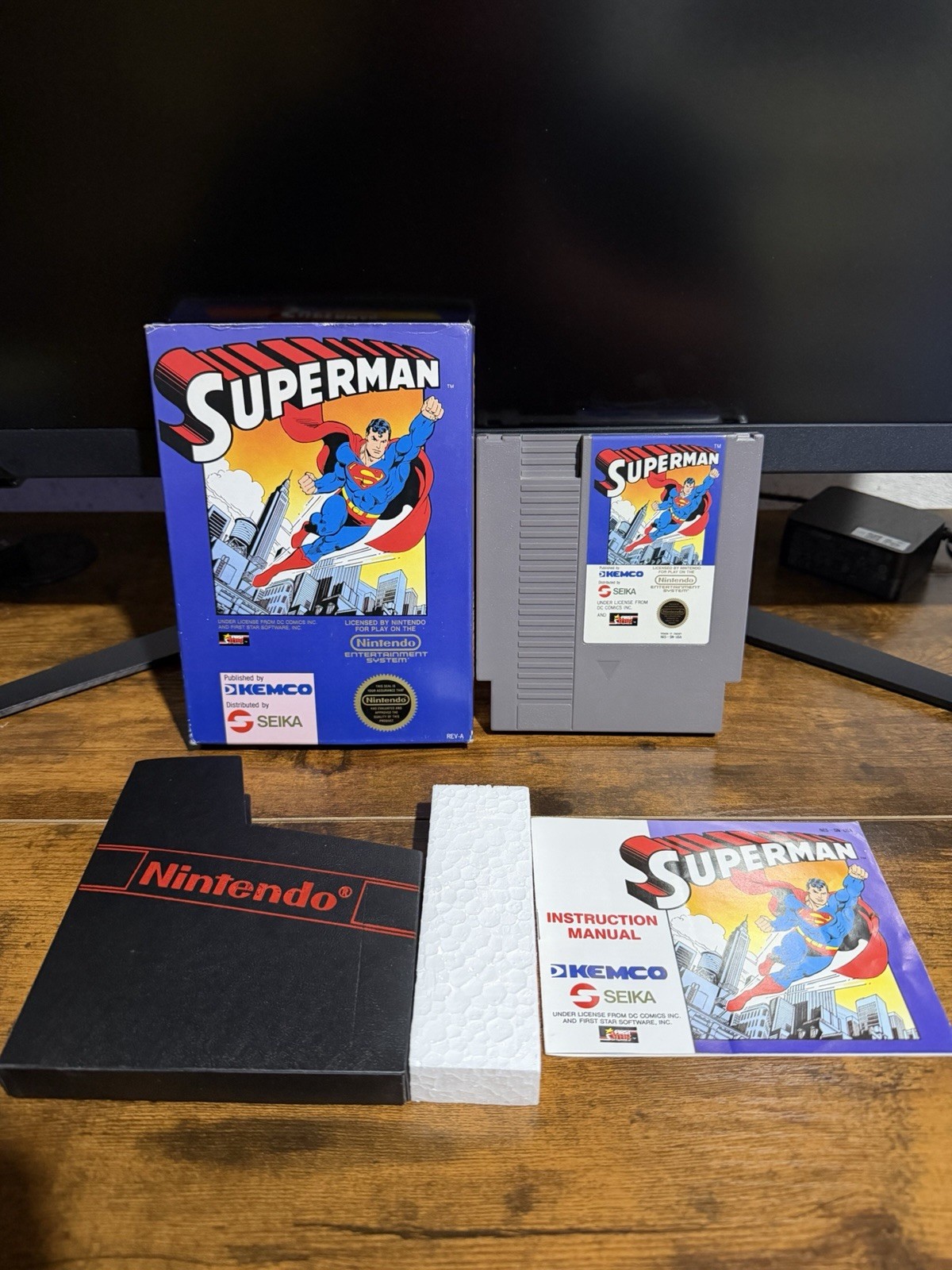 Superman Nintendo Entertainment System, 1988 NES Kemco with Original Box CIB