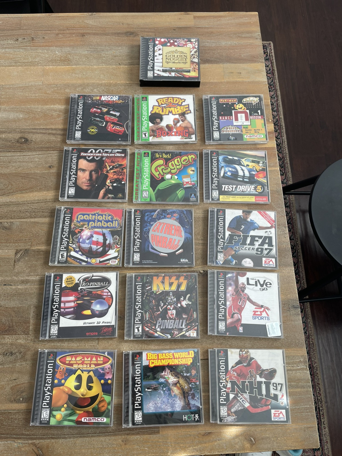 PlayStation 1 PS1 (16) Game Lot ALL Complete in Box Pinball PAC-man Forget ++