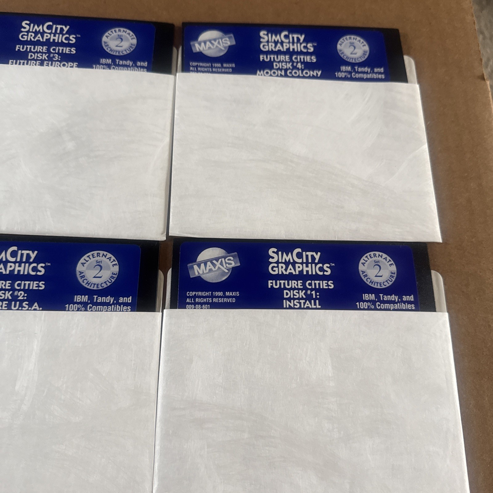 Sim City Graphics Alternate Architecture Set 2 Future Cities 5.25″ IBM PC READ