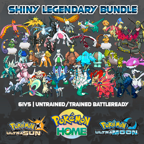Shiny Legendary Bundle | Pokemon Home Premium | Ultra Moon & Ultra Sun | Legit