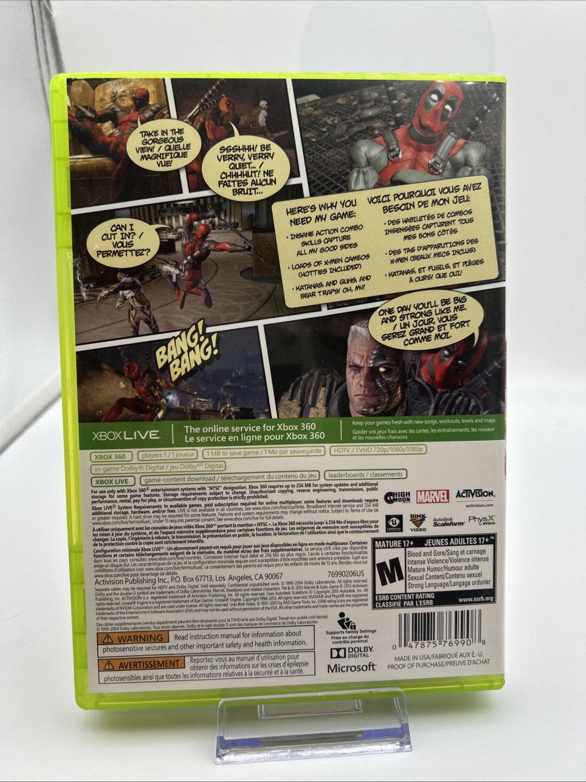 Deadpool (Microsoft Xbox 360 2013) Clean Tested CIB Free Shipping