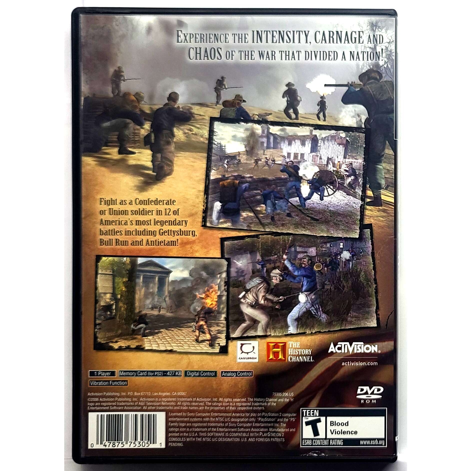 History Channel Civil War A Nation Divided – Sony Playstation 2 Pristine PS2