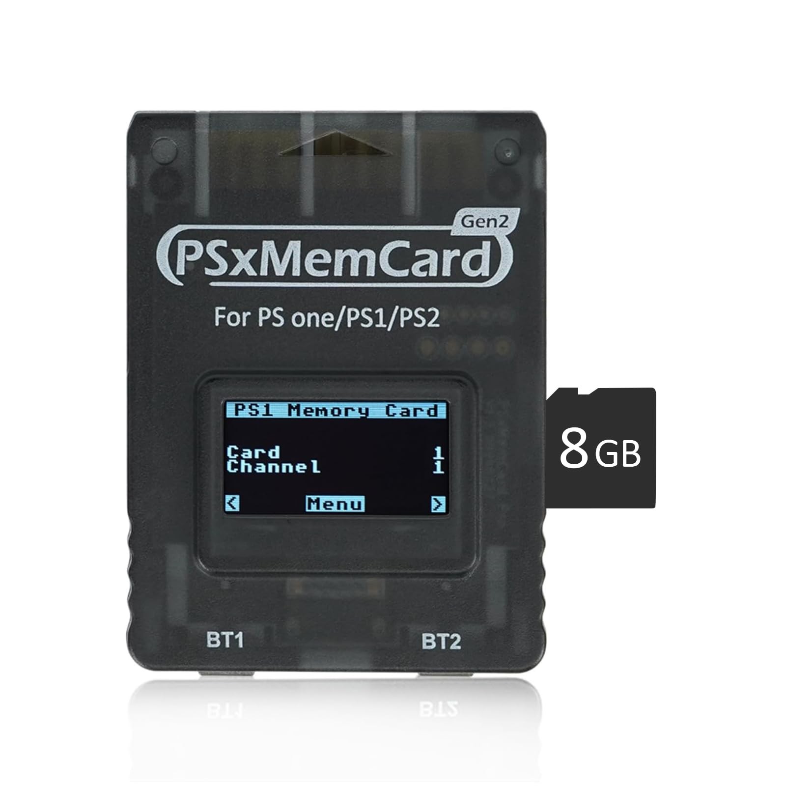 Guilekeys PSxMemCard Game Memory Card Compatible with PS2/PS1/PS One Black