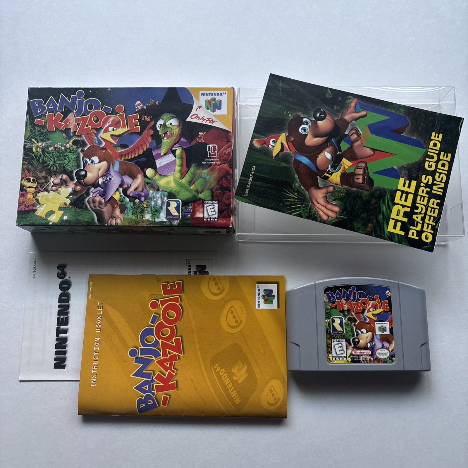 Banjo Kazooie Nintendo 64 N64 Complete In Box CIB OEM Authentic Manual Game Rare