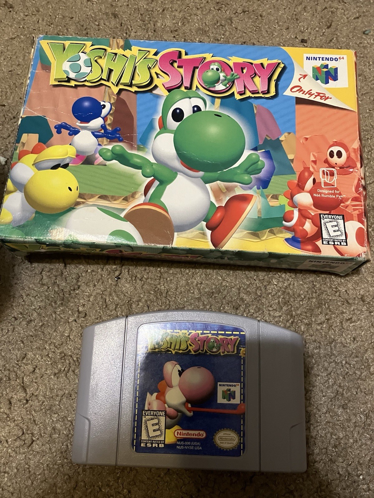 Authentic & Tested Yoshi’s Story For Nintendo 64 In Box, Works, Please Read