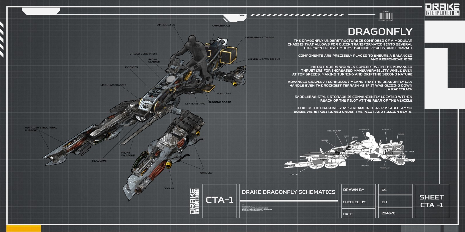Star Citizen Caterpillar & Dragonfly Pack LTI Lifetime Insurance