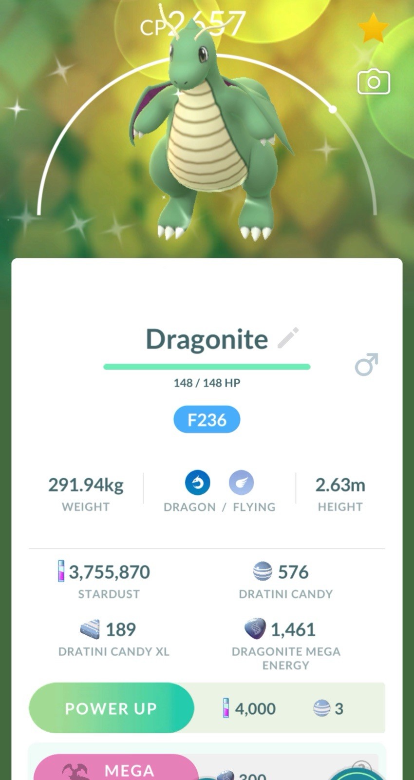 Pokemon Shiny Dragonite Go 30 Days Friendship Available