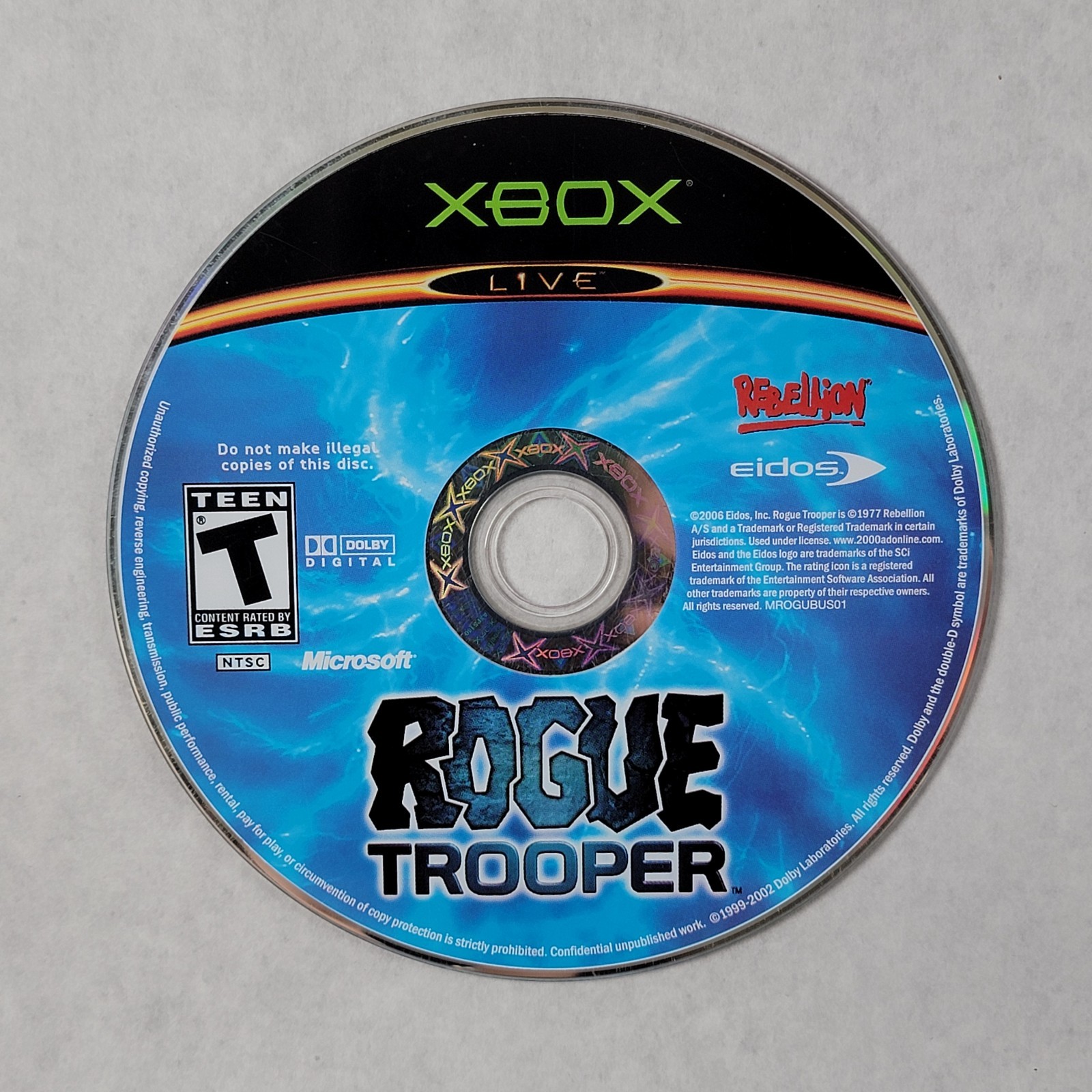 Rogue Trooper – Loose Microsoft Original Xbox Disc