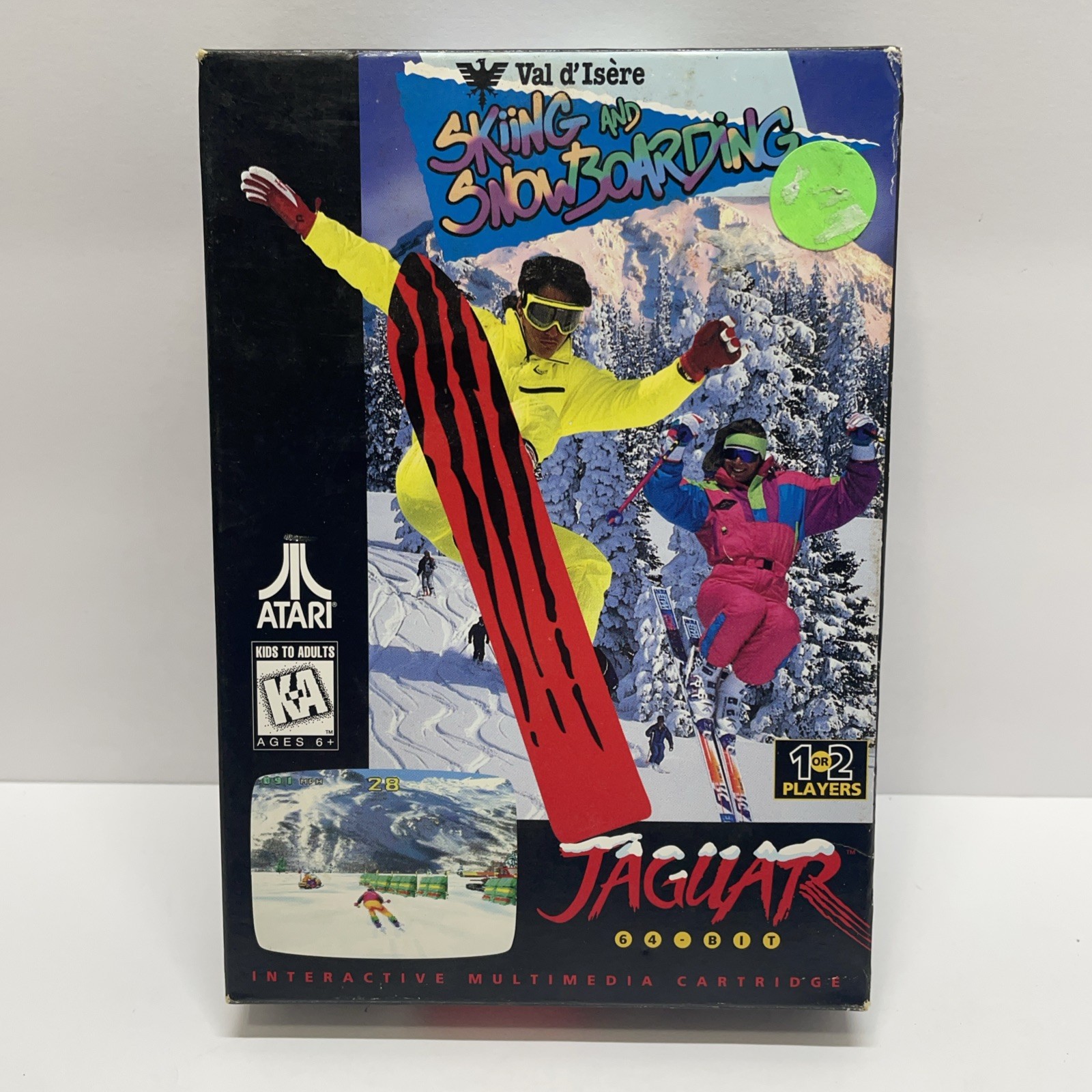 Val D’Isere Skiing and Snowboarding Atari Jaguar in Box with Manual