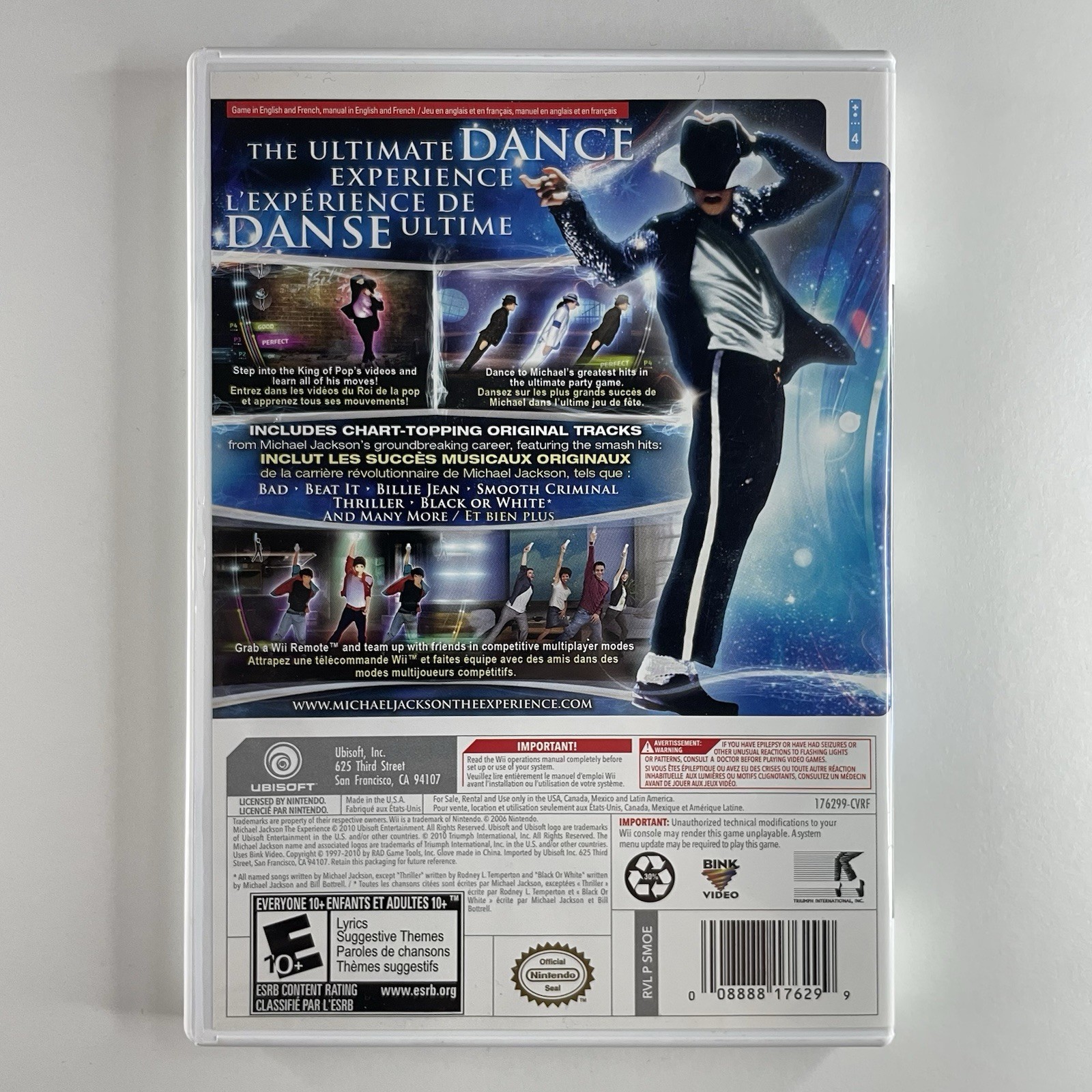 Michael Jackson The Experience Wii (Nintendo Wii) ⭐️Disc Excellent Or NM Tested
