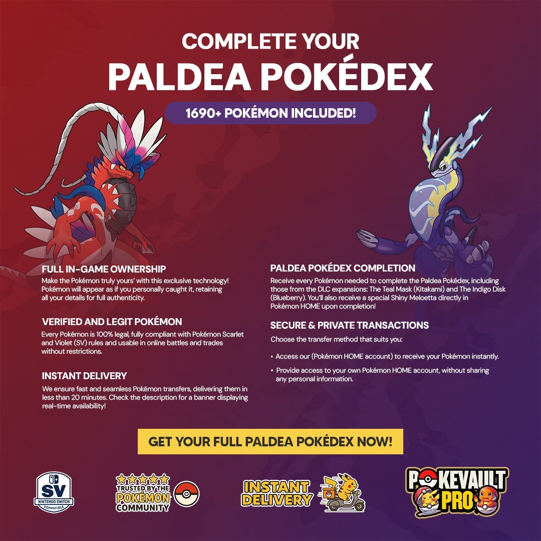 Pokemon Home Living Dex – Complete Pokedex for All Pokemon Games (Gen 1-9)