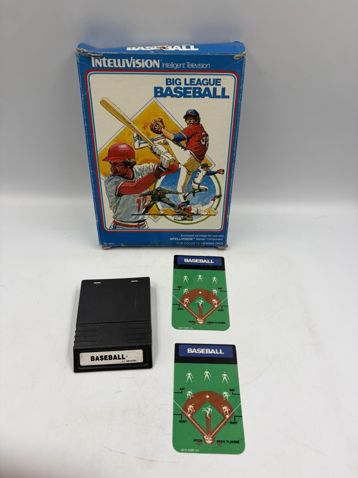 Intellivision Game Major League Baseball Original Box w/ Overlays