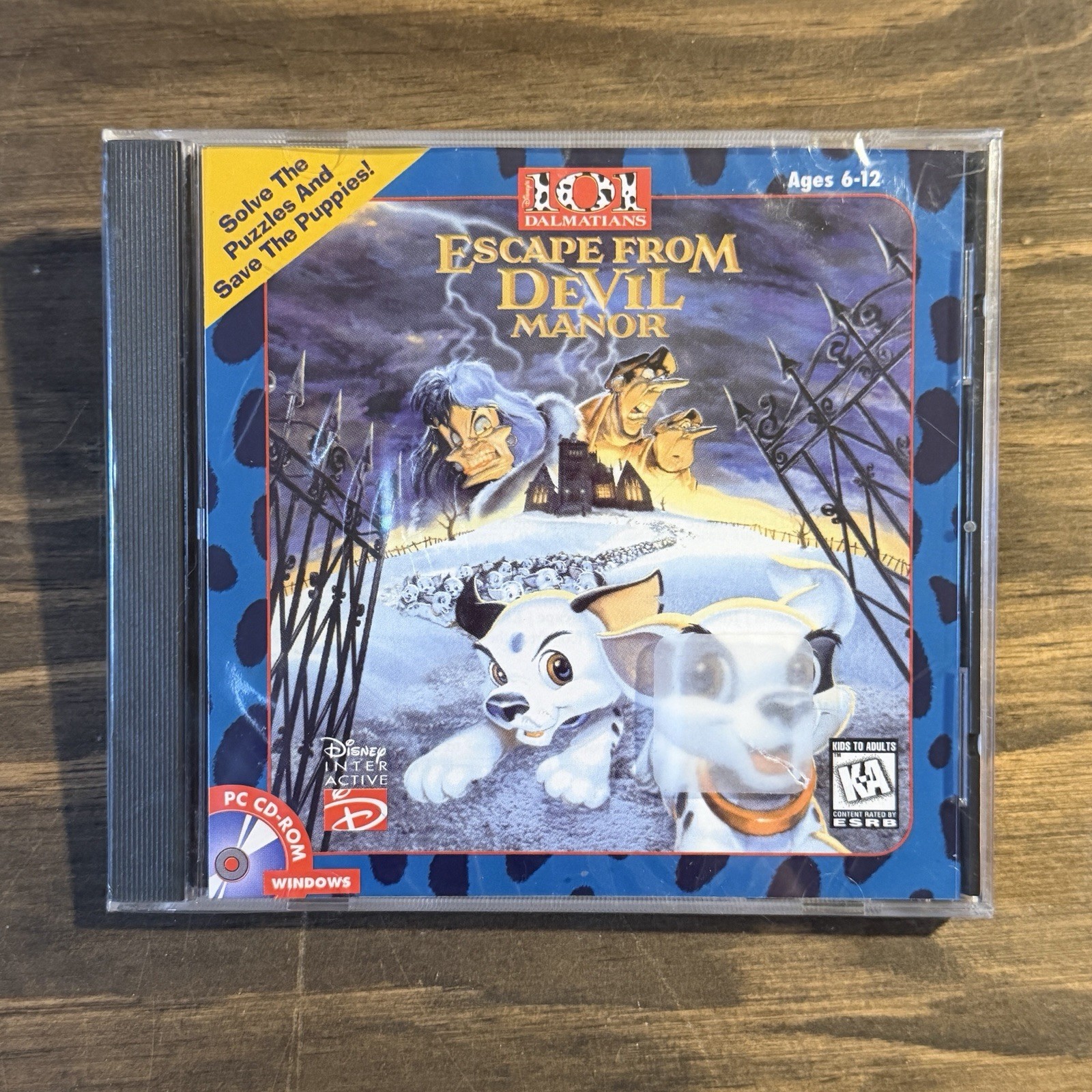 Disney PC Game 101 Dalmations Escape From Devil Manor 1997 Windows 95 VTG Sealed