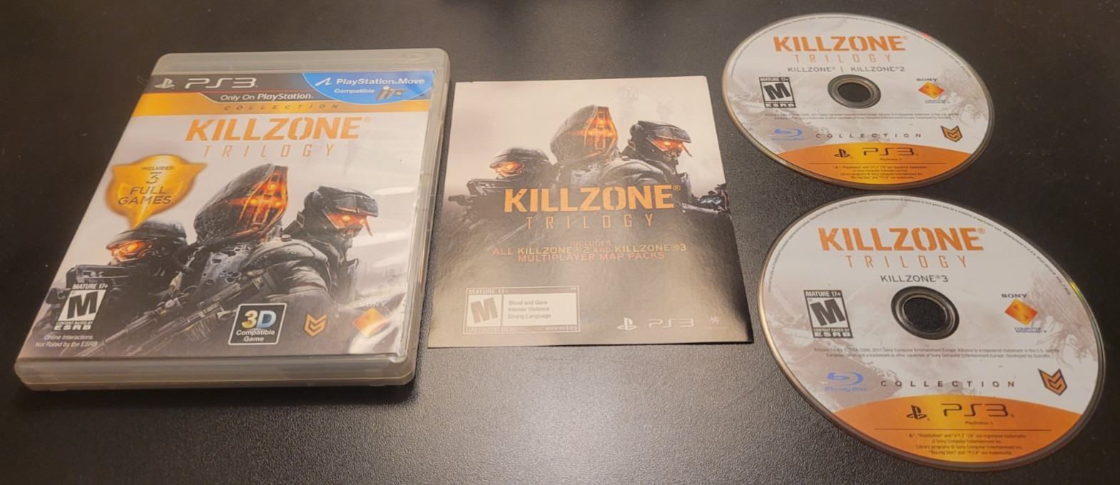 KILLZONE TRILOGY Sony PlayStation 3 COMPLETE TESTED Collection PS3 MOVE CIB RARE