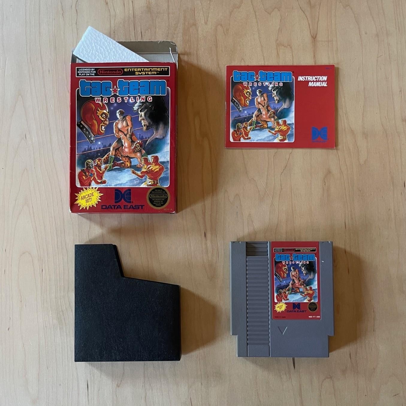 Tag Team Wrestling Nintendo NES CIB Complete w/ Manual, Sleeve & Cart TESTED