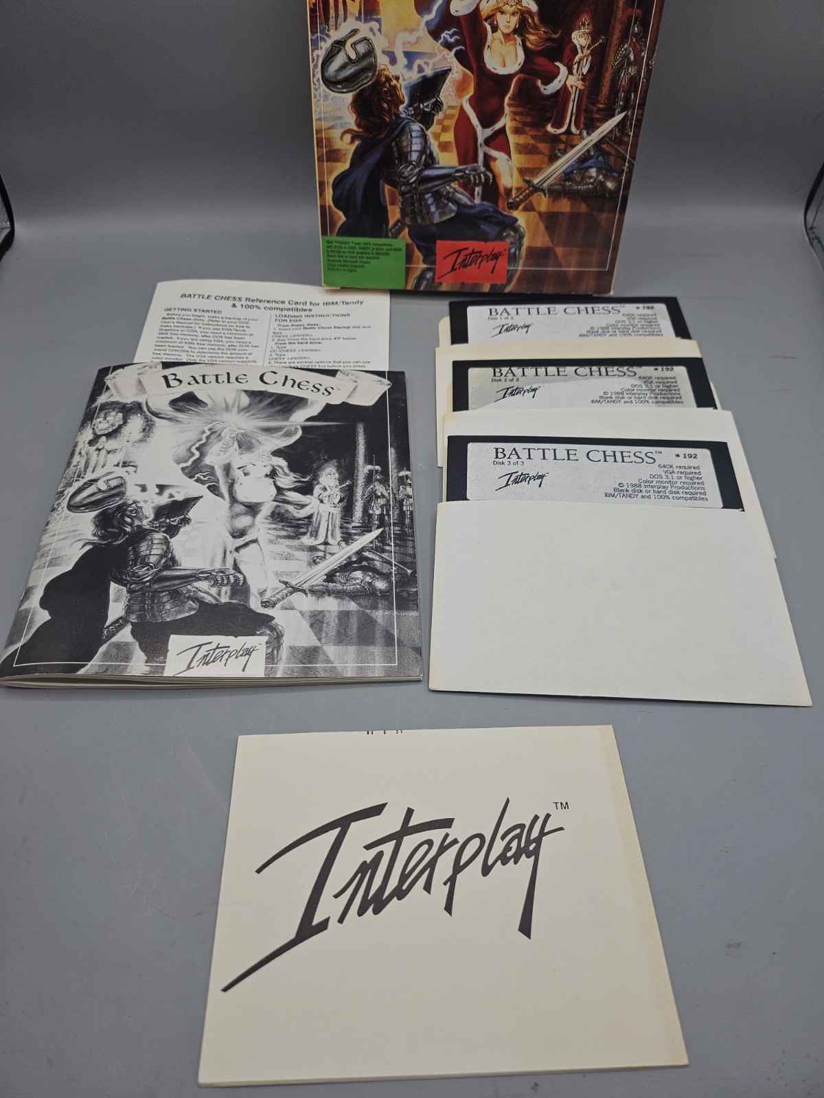 Interplay’s Battle Chess PC Vintage 1988/1990 IBM/Tandy Floppy Disk Big Box Soft