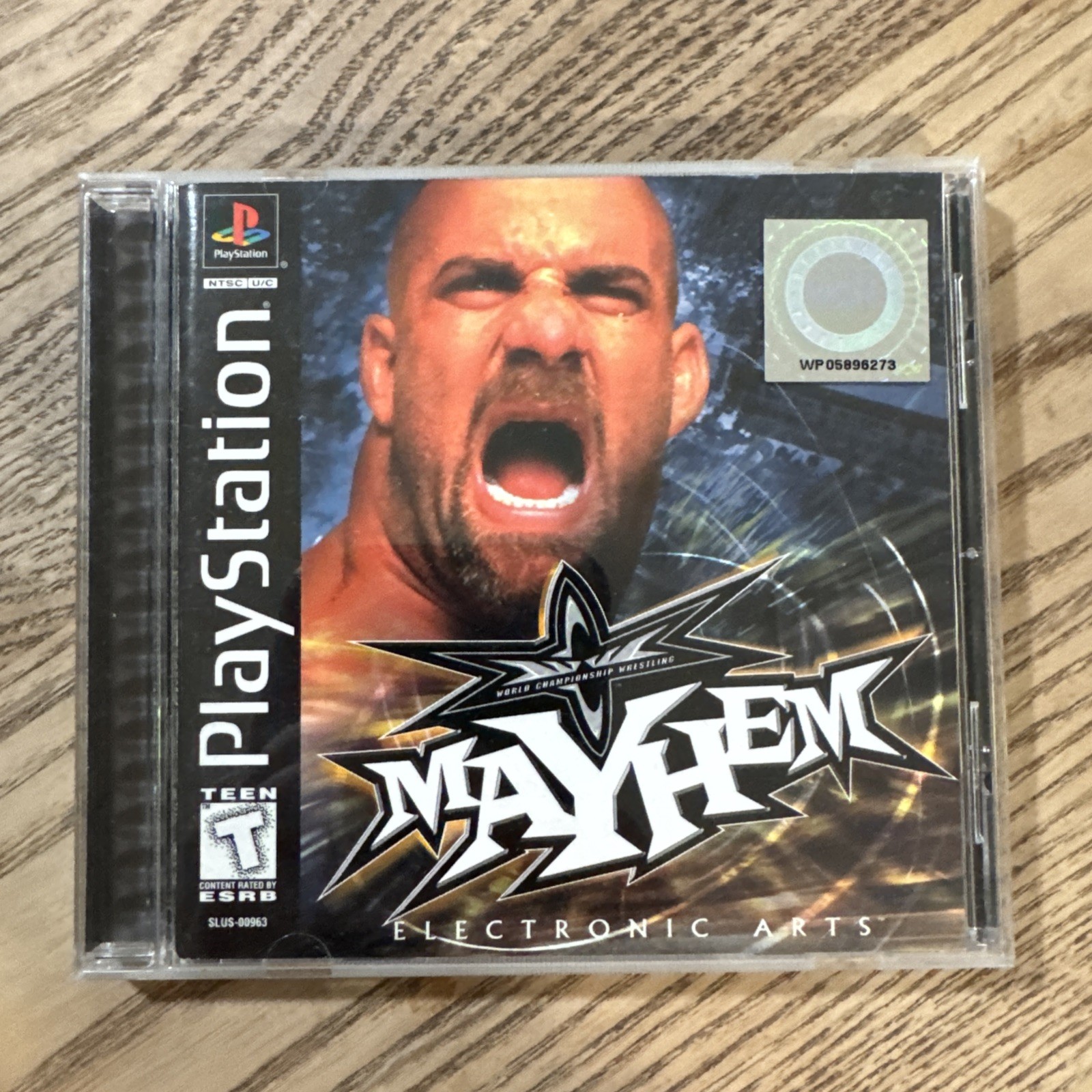 WCW Mayhem (Sony PlayStation 1, 1999) PS1 WWF WWE Black Label W/ Manual, No Disc
