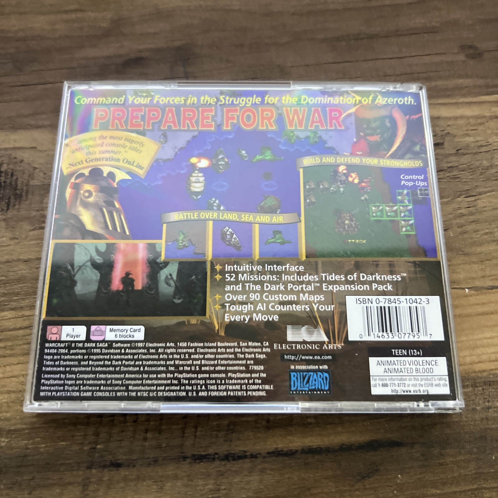 Dune 2000(Disc Only), Warcraft 2, PS! Mouse (PS1, 1999) – Tested – RTS Bundle