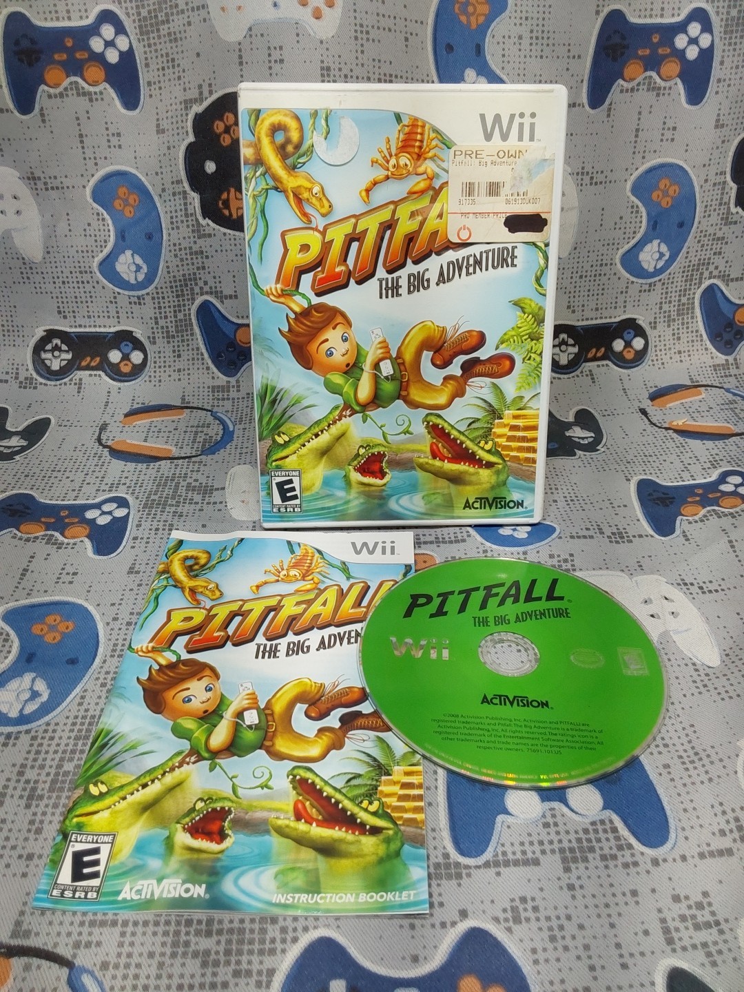 Pitfall: The Big Adventure (Nintendo Wii, 2008) CLEANED & TESTED CIB