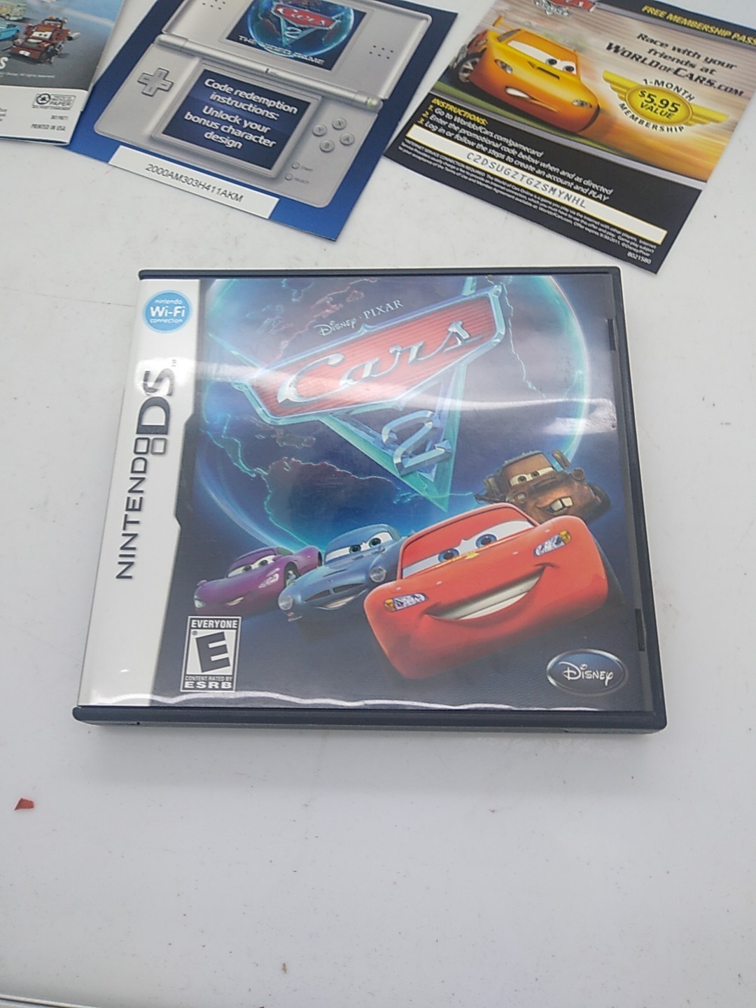 Cars 2: The Video Game (Nintendo DS) Lite DSi XL 3DS 2DS w/Case & Manual