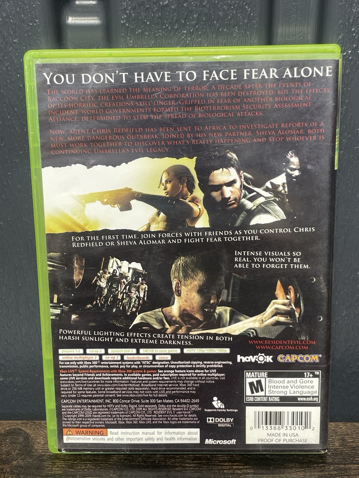 Resident Evil 5 – Microsoft Xbox 360 Tested & CIB