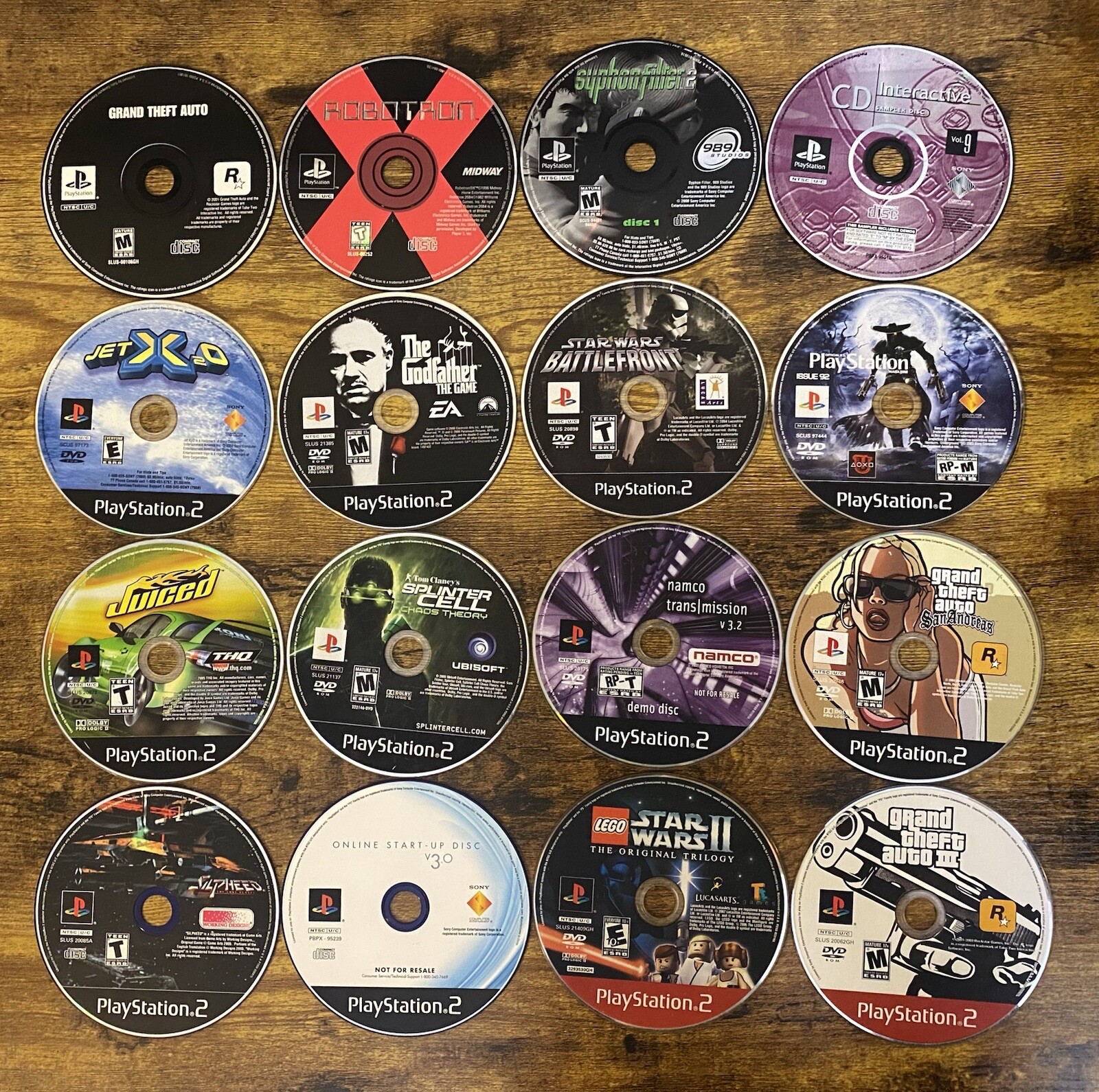 16 Playstation 1 & 2 PS1 & PS2 Video Game Lot Scratched And Untested As-Is