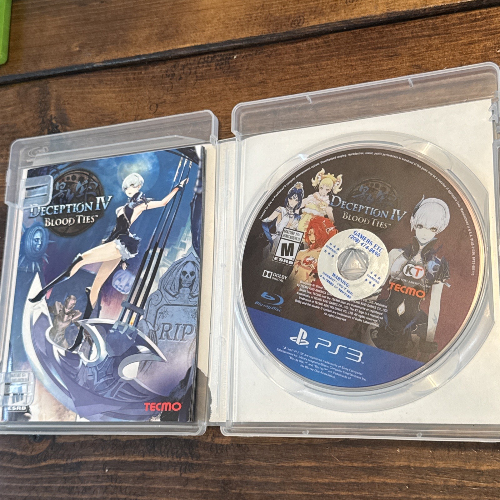 Deception IV: Blood Ties (Sony PlayStation 3, 2014) PS3 CIB Complete Tested ☕️✅