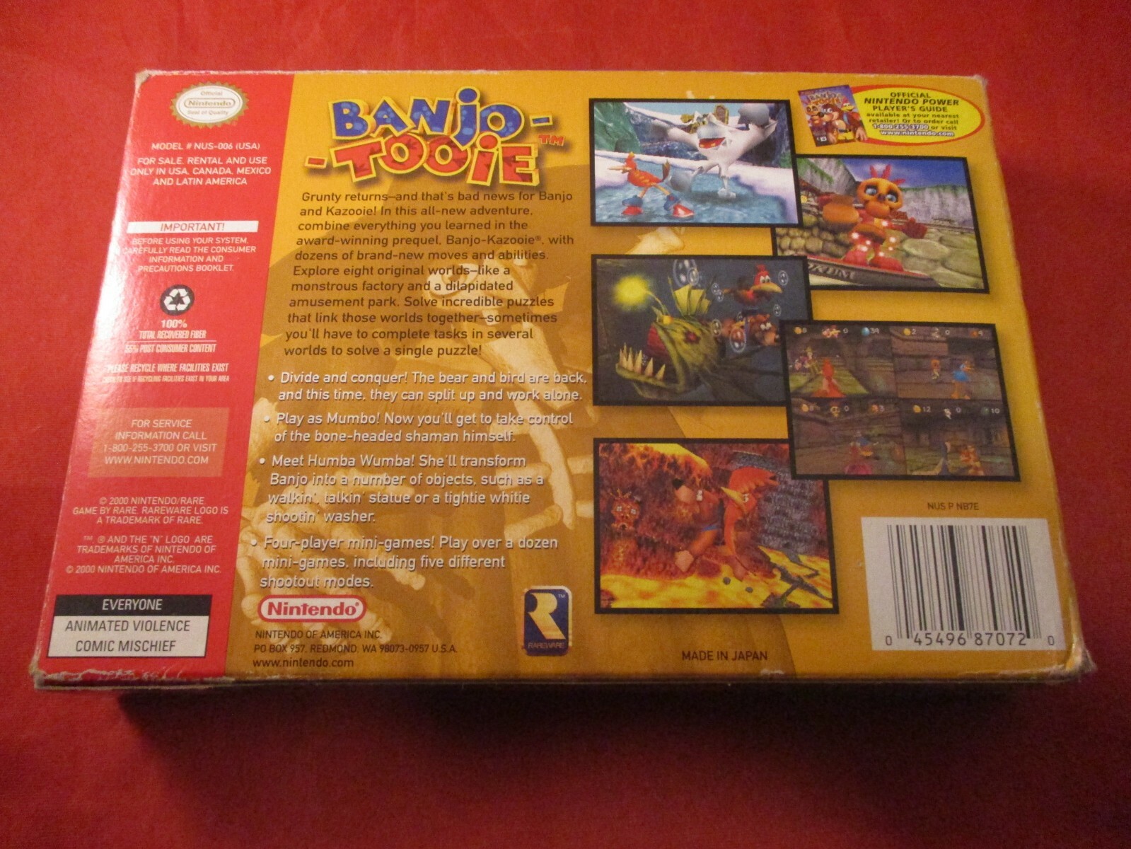 Banjo-Tooie (Nintendo 64, 2000) COMPLETE w/ Box manual game WORKS!