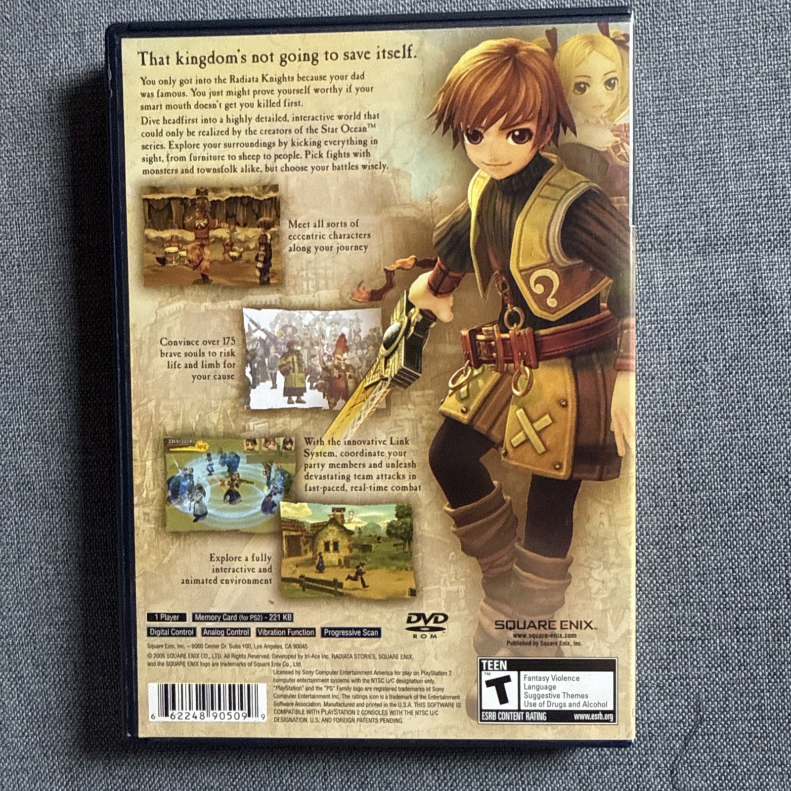 Square Enix Radiata Stories Sony PlayStation 2 2005 Role Playing T Rated