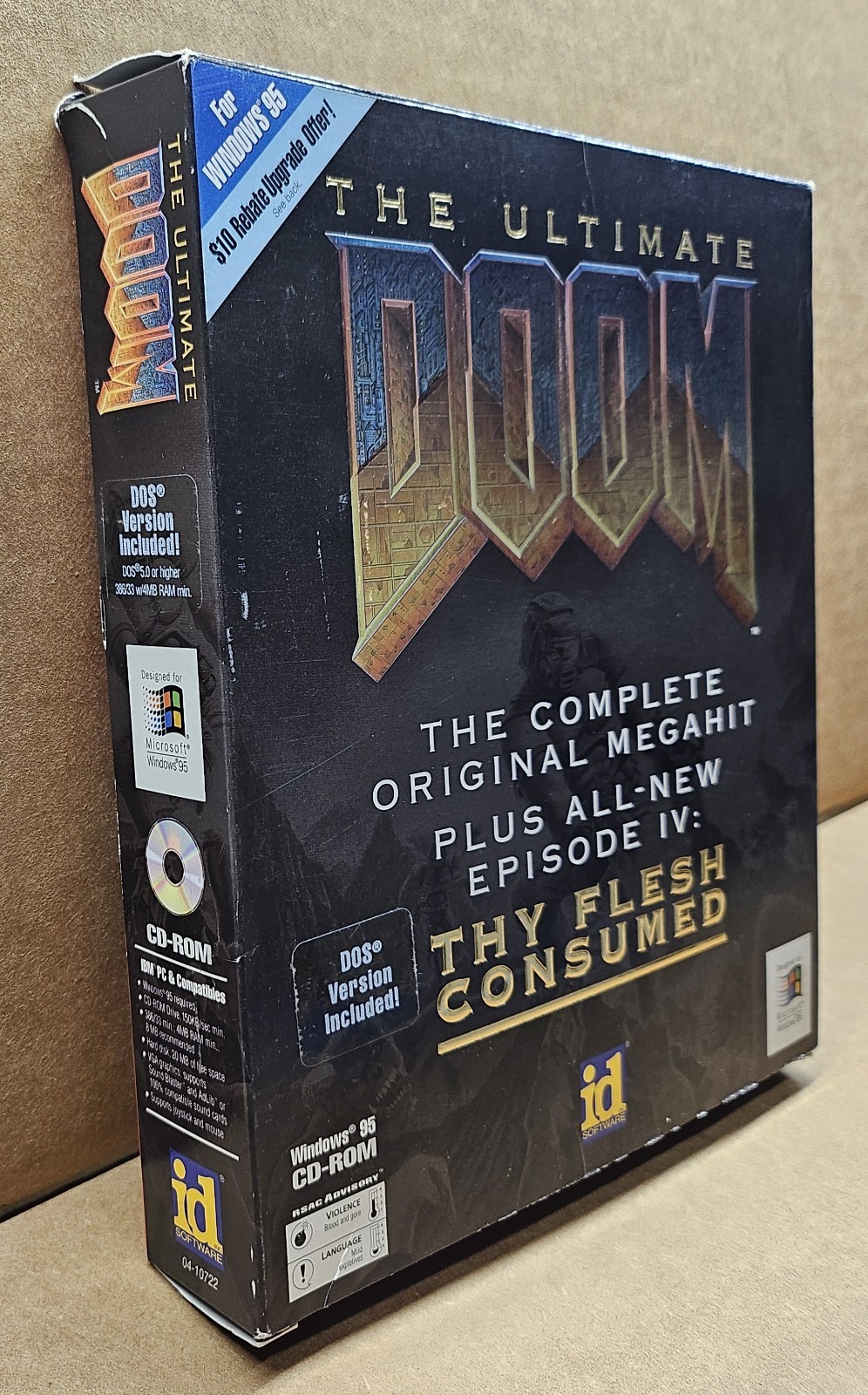 Ultimate Doom PC Game Windows 95 CD-ROM NO Poster VG+